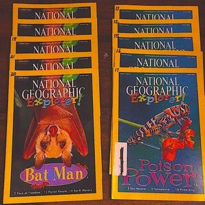 Lot of 10 National Geographic EXPLORER for Kids Magazine (2 sets of 5 copies)
